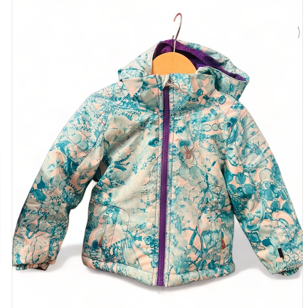 Spyder Bitsy Glam Jacket 2 Piece Snow Suit Set for Toddler Girl - Picture 2 of 16